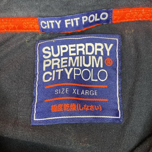Superdry Premium City Polo Shirt in Colorful Bird Print and Blue Cotton (sz XL) - Picture 6 of 6